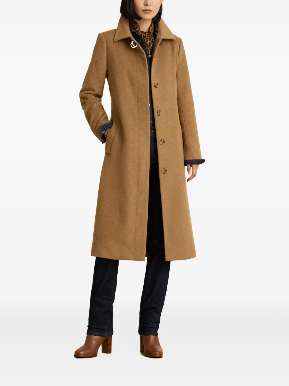 Lauren Ralph Lauren Jas met ceintuur Beige