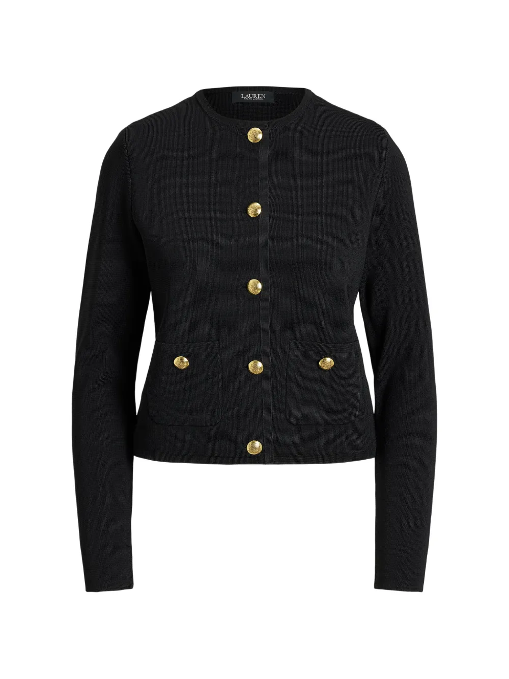 Lauren Ralph Lauren crew-neck long-sleeve cardigan - Nero