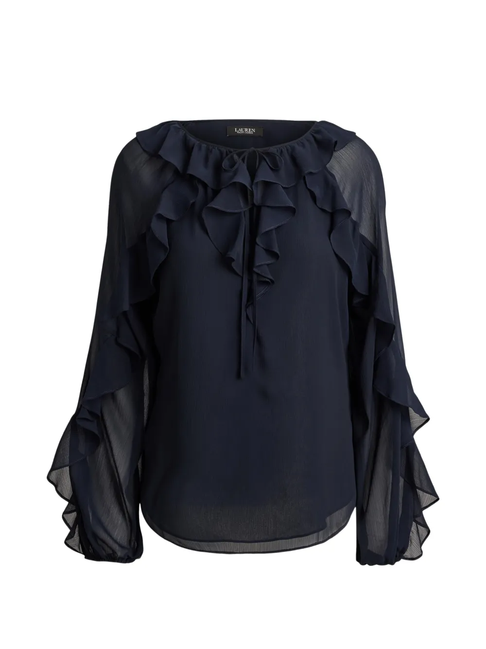Lauren Ralph Lauren Blusa con ruches sulle maniche