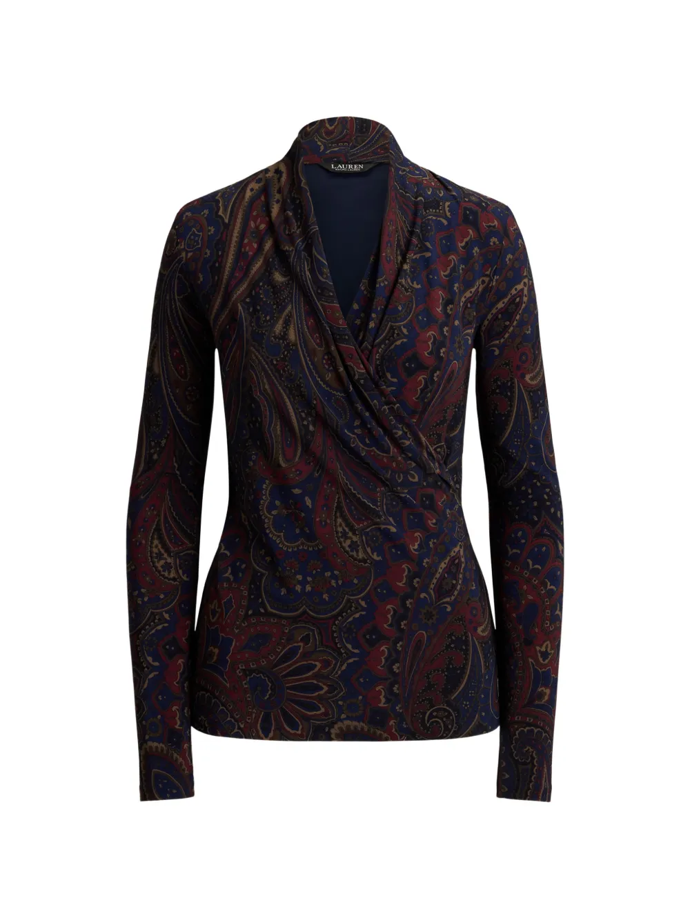Lauren Ralph Lauren Top a portafoglio con stampa paisley - Blu