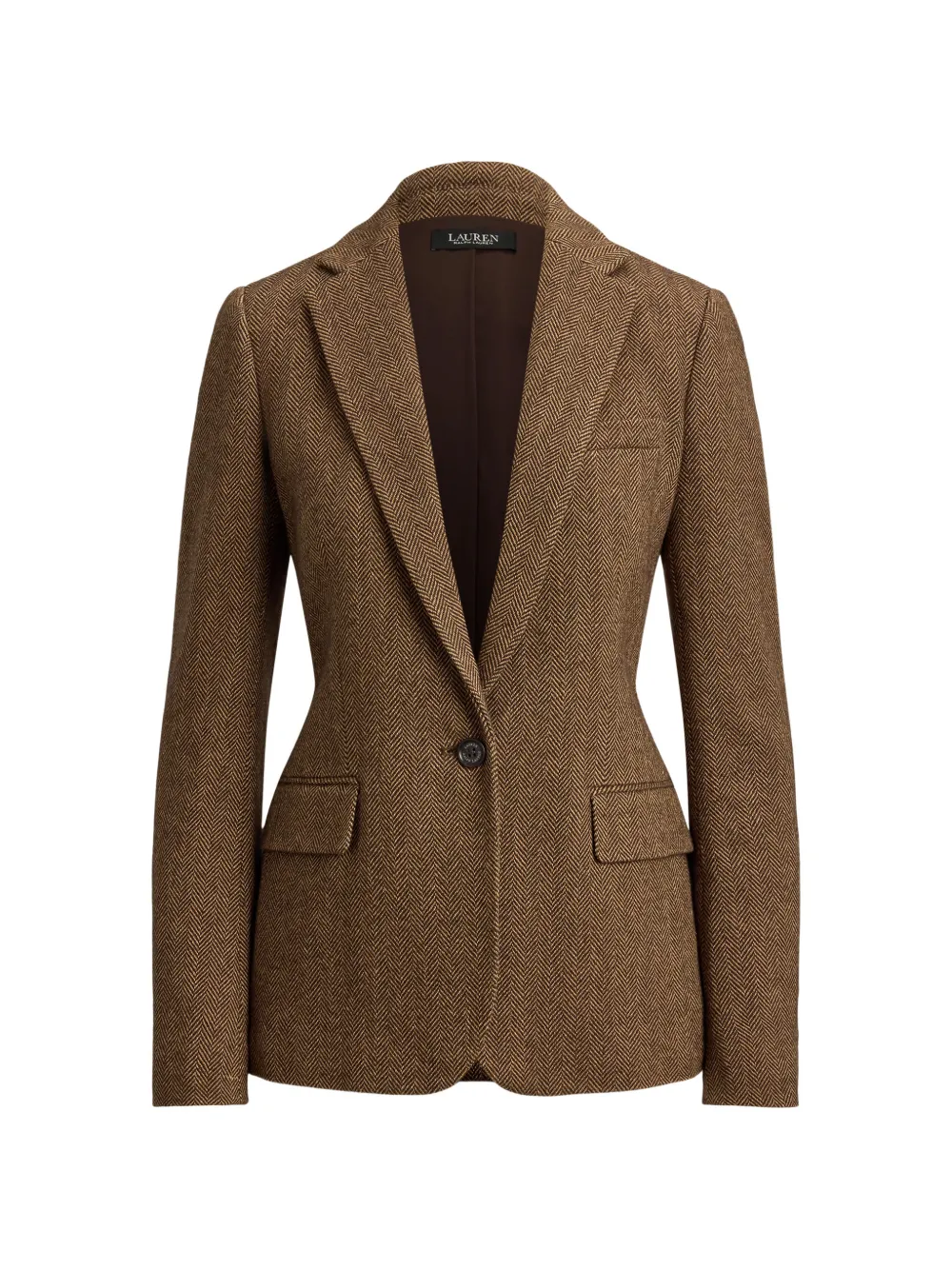 Lauren Ralph Lauren Blazer RL67 monopetto spigato - Marrone