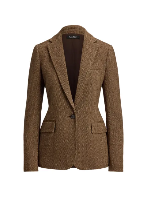 Lauren Ralph Lauren RL67 herringbone-pattern single-breasted blazer