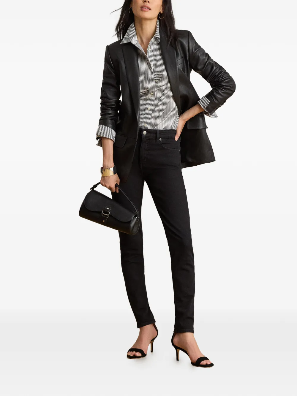 Lauren Ralph Lauren High waist skinny jeans Zwart
