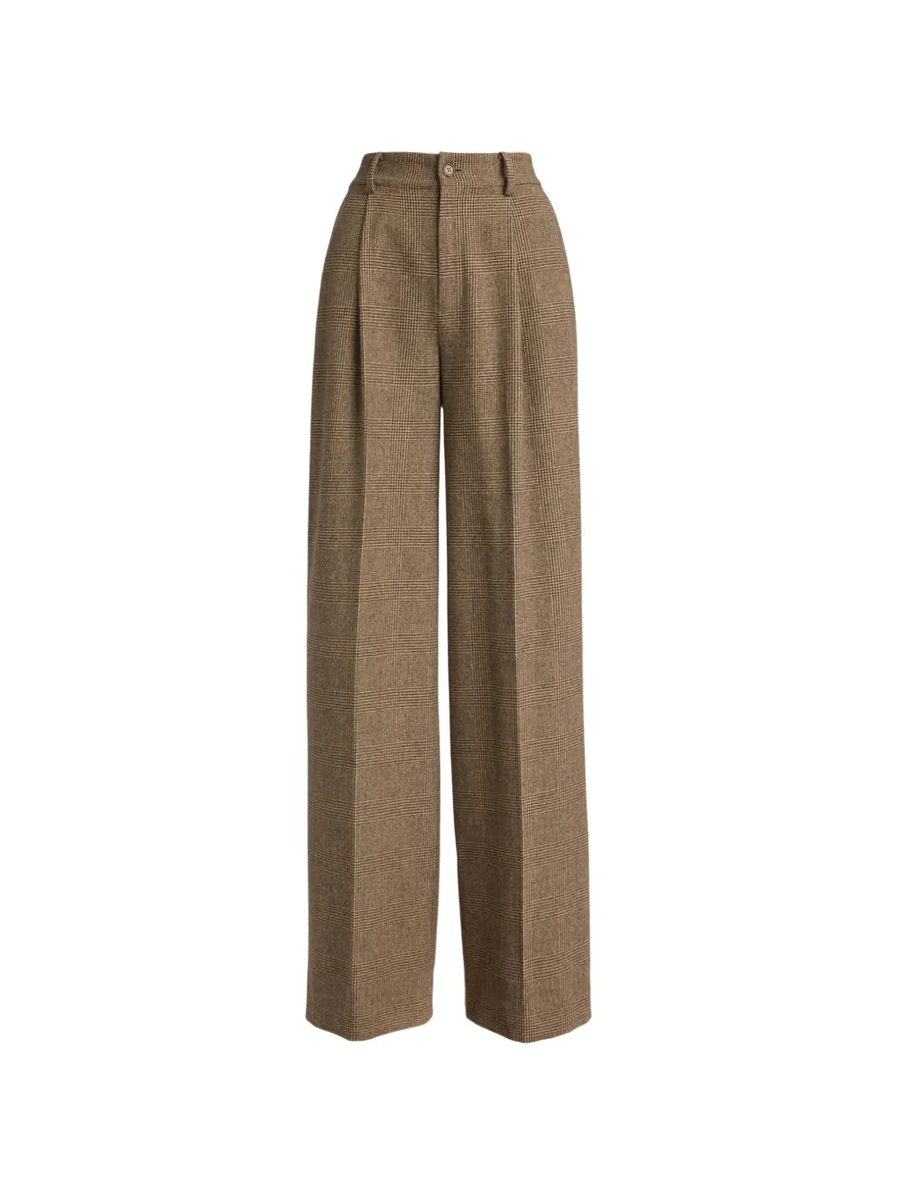 Lauren Ralph Lauren Pantaloni Kirahn in lana a quadri - Marrone