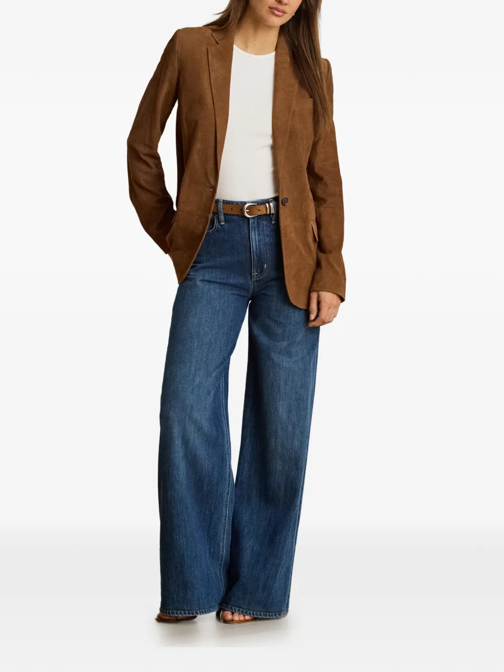 Lauren Ralph Lauren Blazer van geitensuède Bruin
