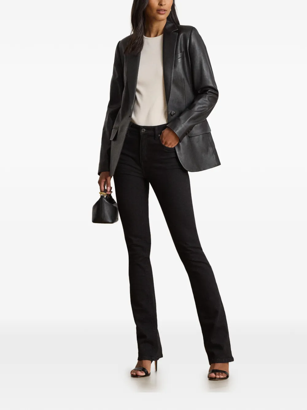 Lauren Ralph Lauren Blazer met enkele rij knopen Zwart