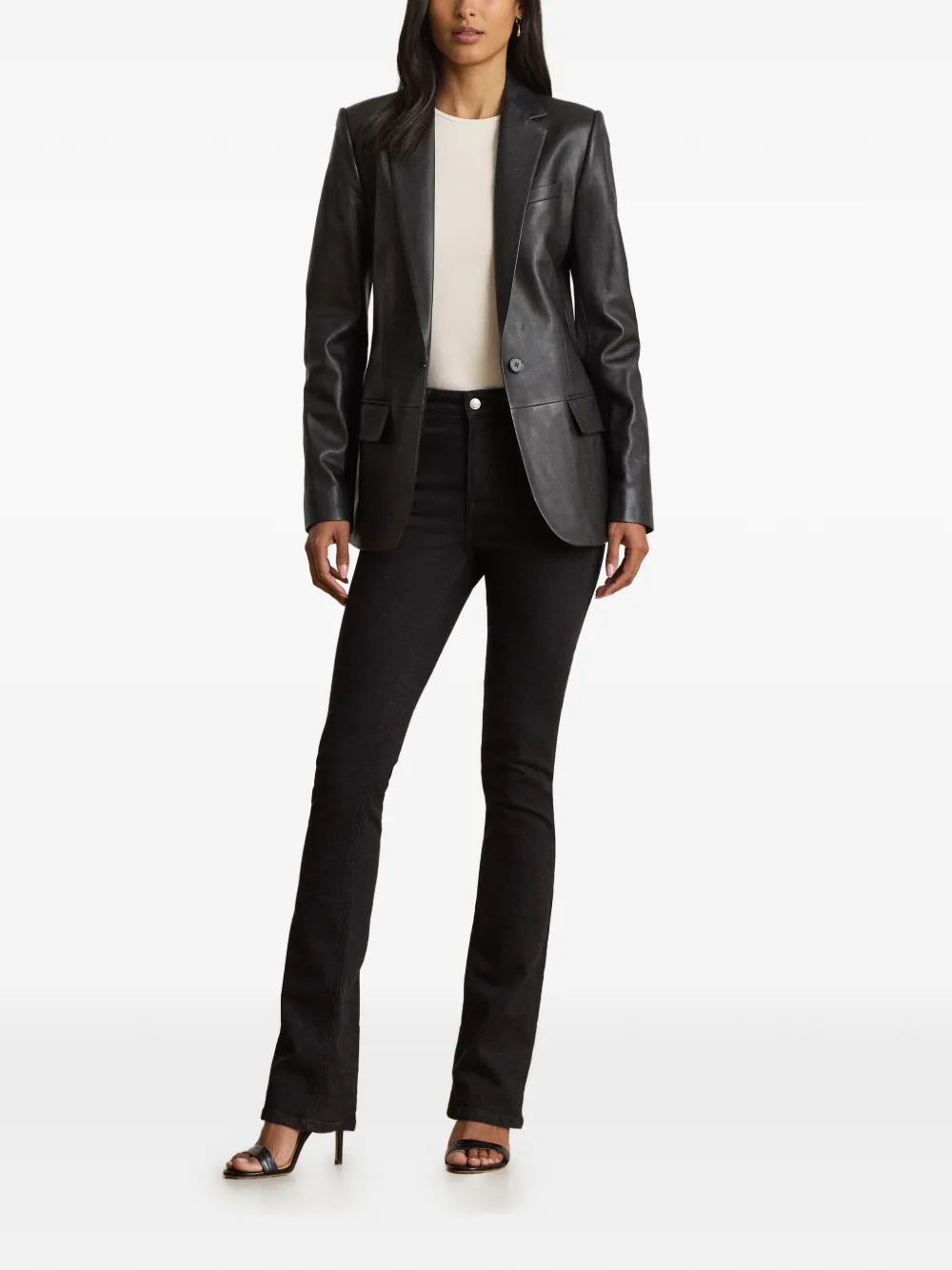 Lauren Ralph Lauren Blazer met enkele rij knopen Zwart