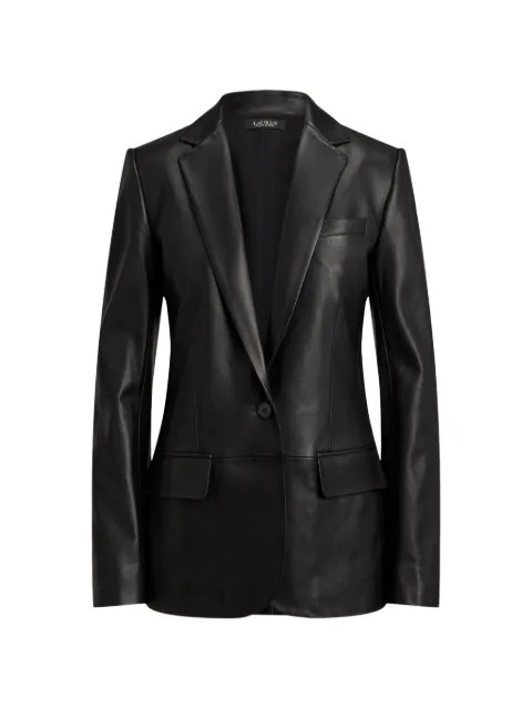 Lauren Ralph Lauren blazer de piel con botones