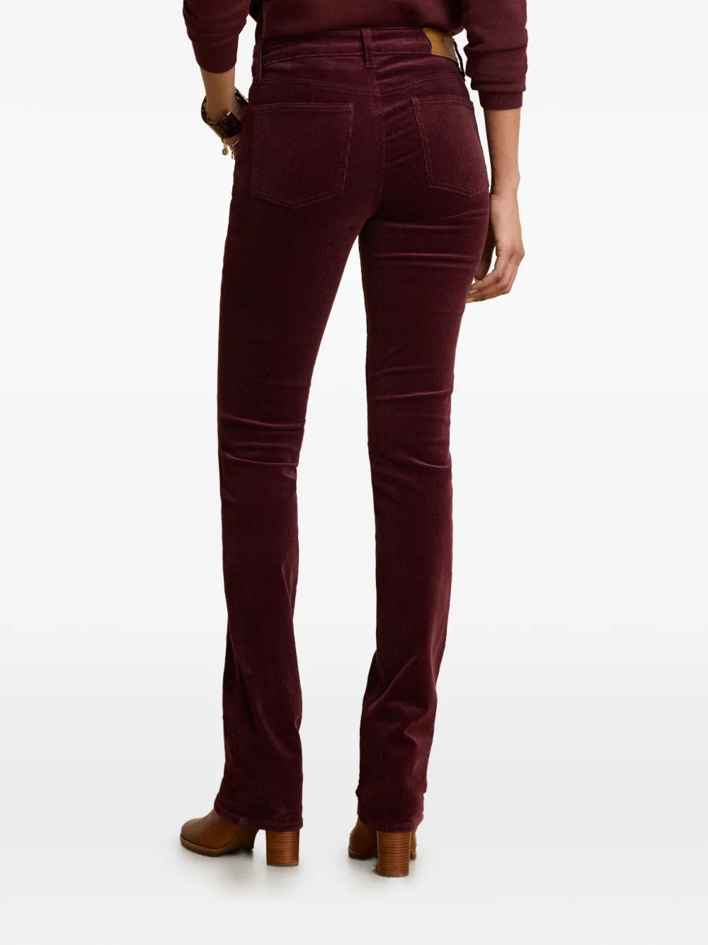 Lauren Ralph Lauren Ribfluwelen broek Rood