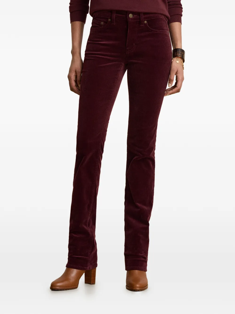 Lauren Ralph Lauren Ribfluwelen broek Rood