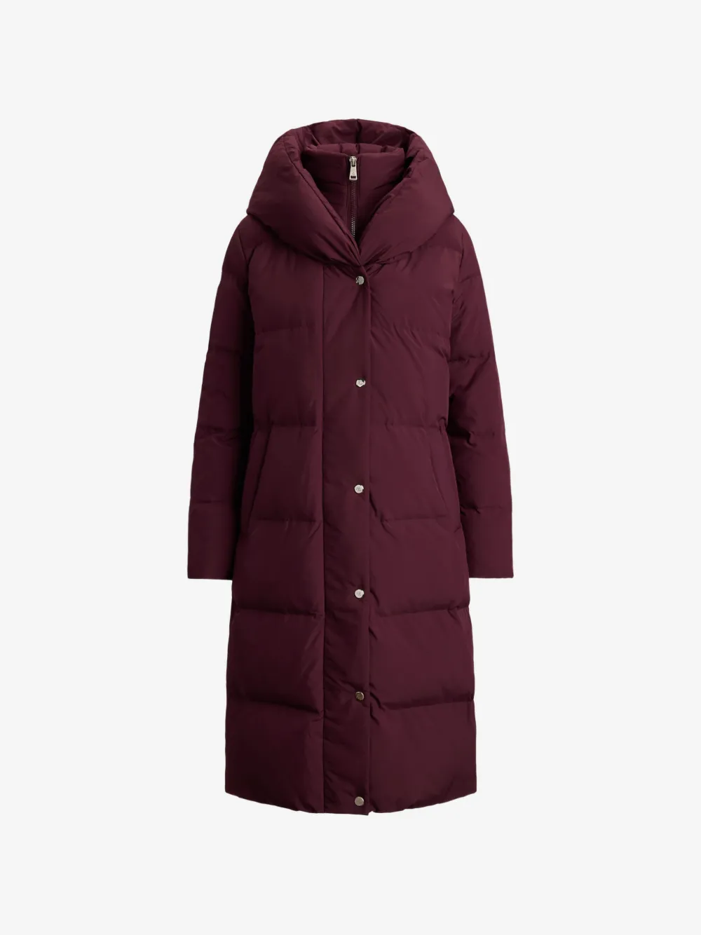 quilted pillow-collar coat