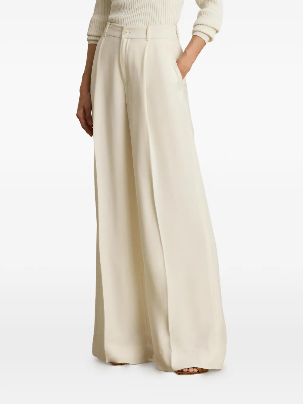 Lauren Ralph Lauren Georgette broek Beige