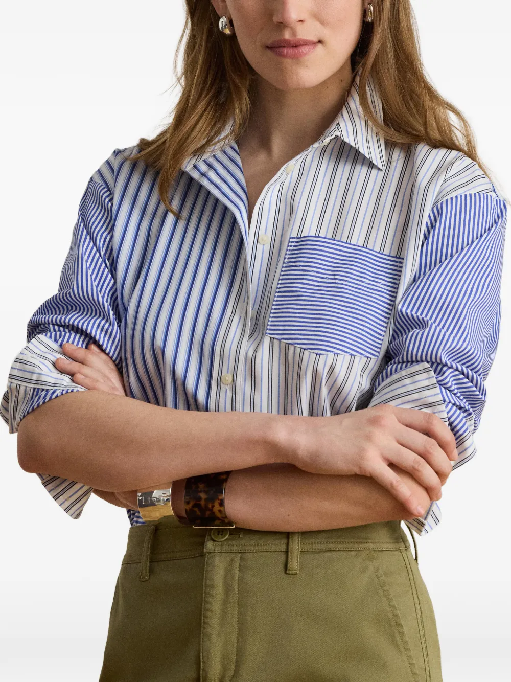 Lauren Ralph Lauren Gestreepte blouse met patroon Blauw