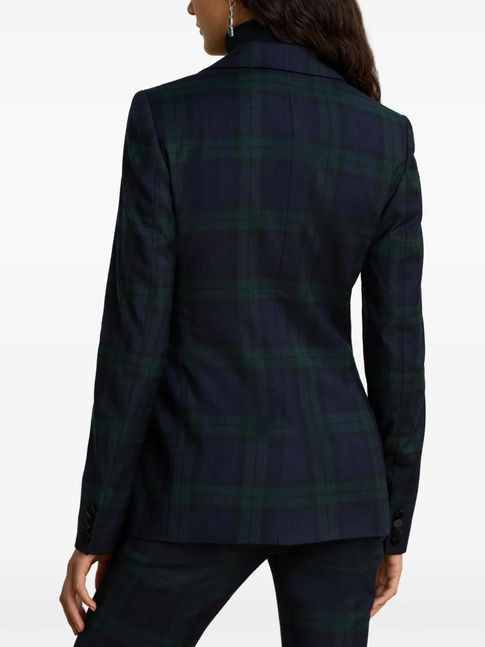 Lauren Ralph Lauren Gilmore blazer met tartan-ruit Blauw