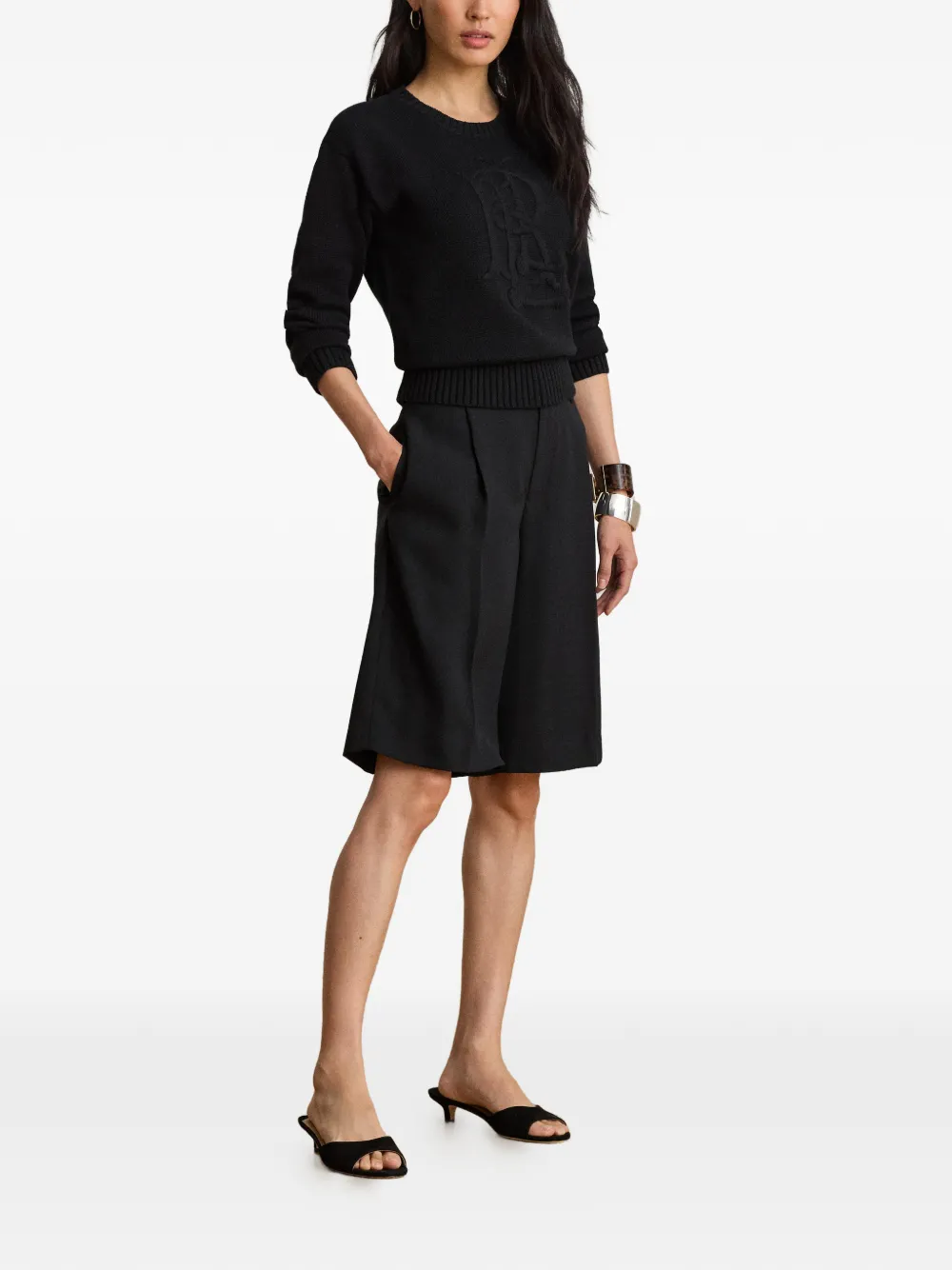 Lauren Ralph Lauren Trui met geborduurd logo Zwart