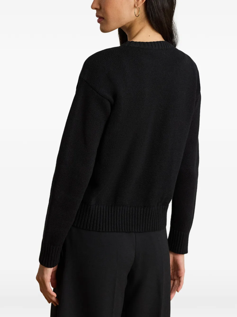 Lauren Ralph Lauren Trui met geborduurd logo Zwart