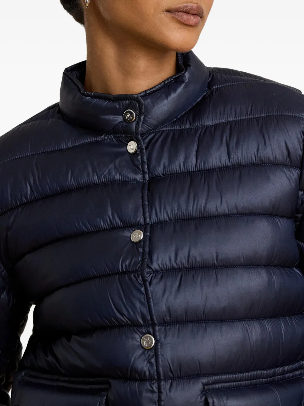 Lauren Ralph Lauren Gewatteerd jack met opstaande hals Blauw