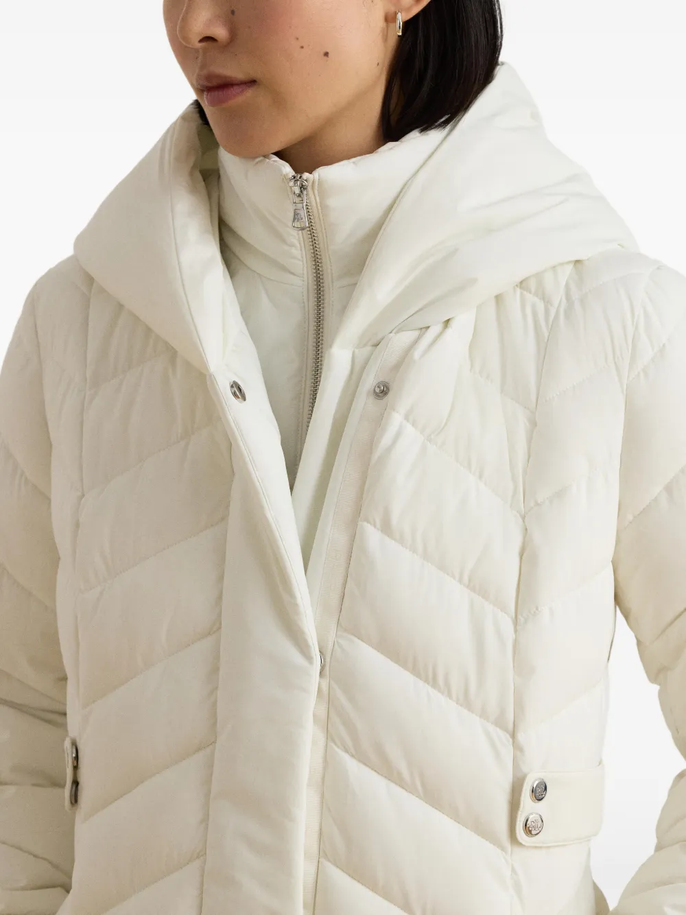 Lauren Ralph Lauren Gewatteerde jas met capuchon Wit