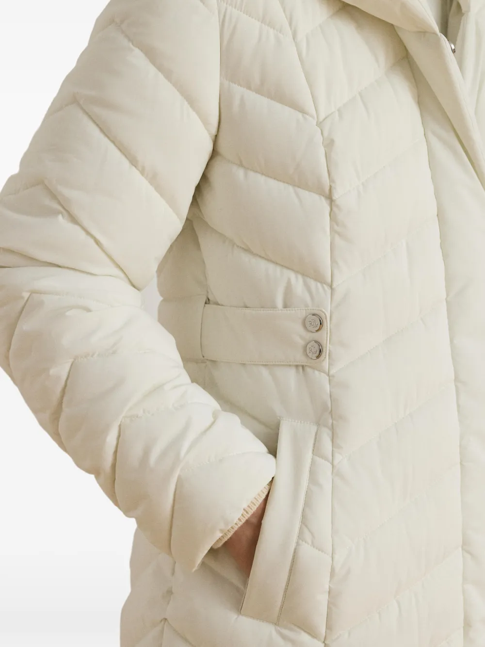 Lauren Ralph Lauren Gewatteerde jas met capuchon Wit