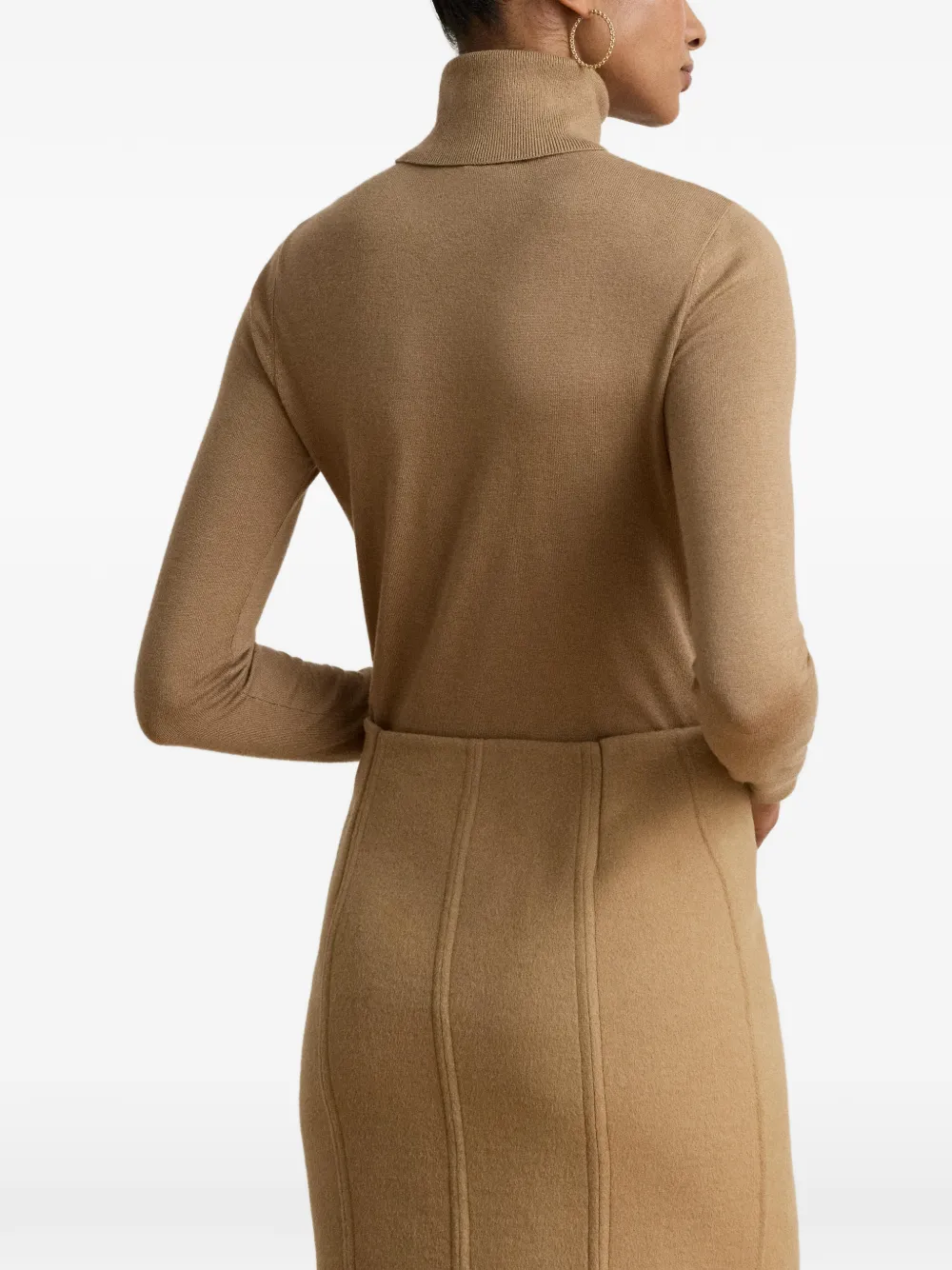 Lauren Ralph Lauren Ribgebreide coltrui Bruin