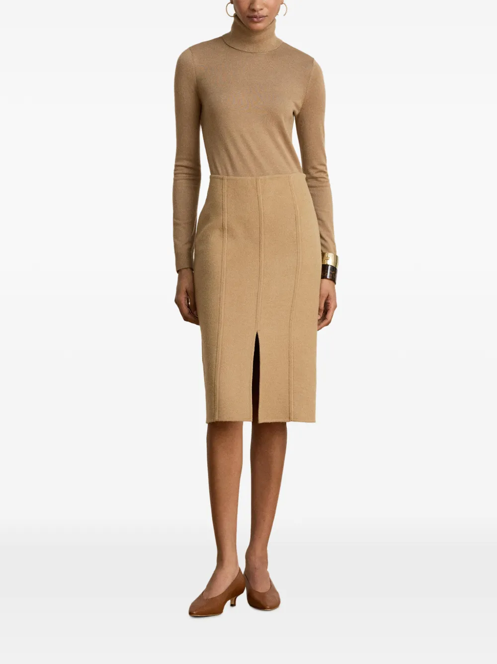 Lauren Ralph Lauren Ribgebreide coltrui Bruin
