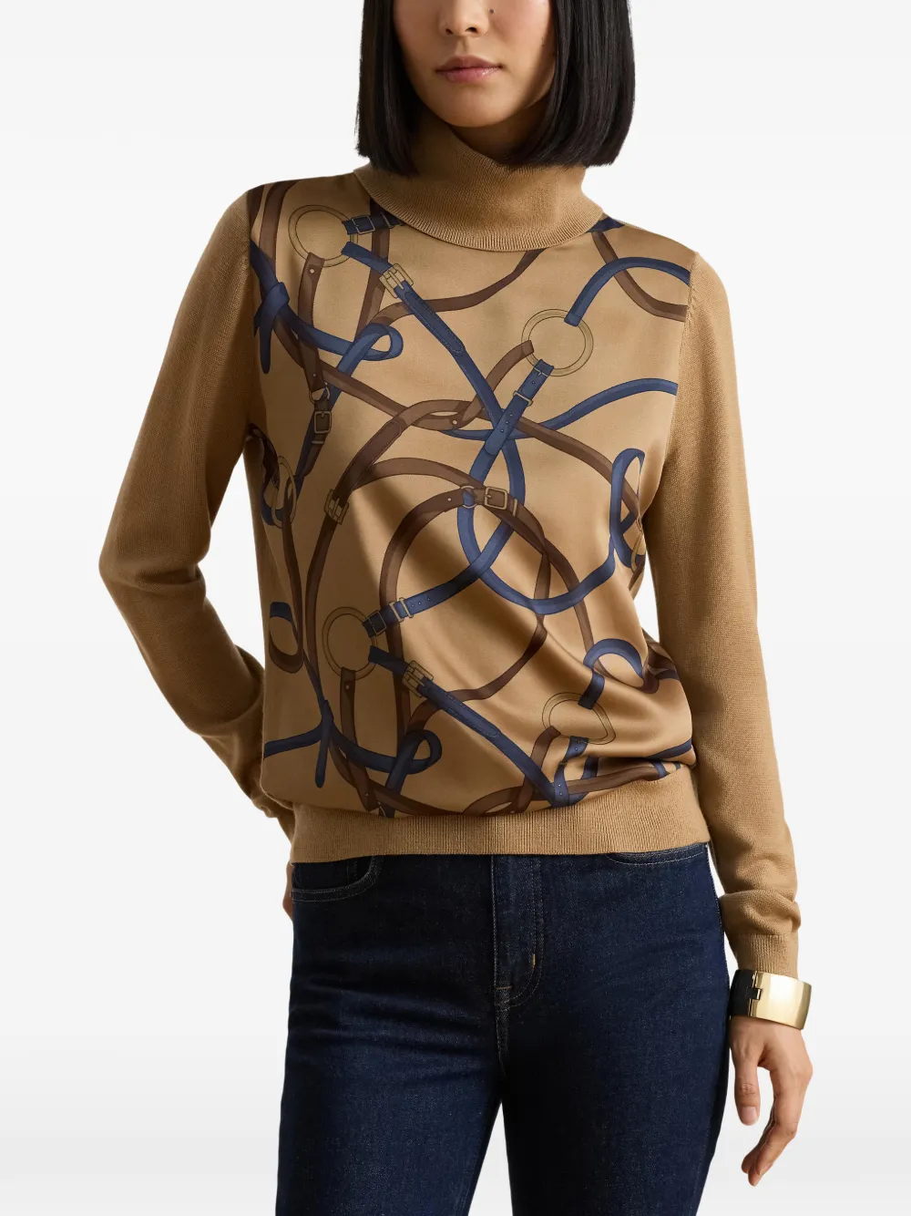 Lauren Ralph Lauren Coltrui met riemprint Bruin