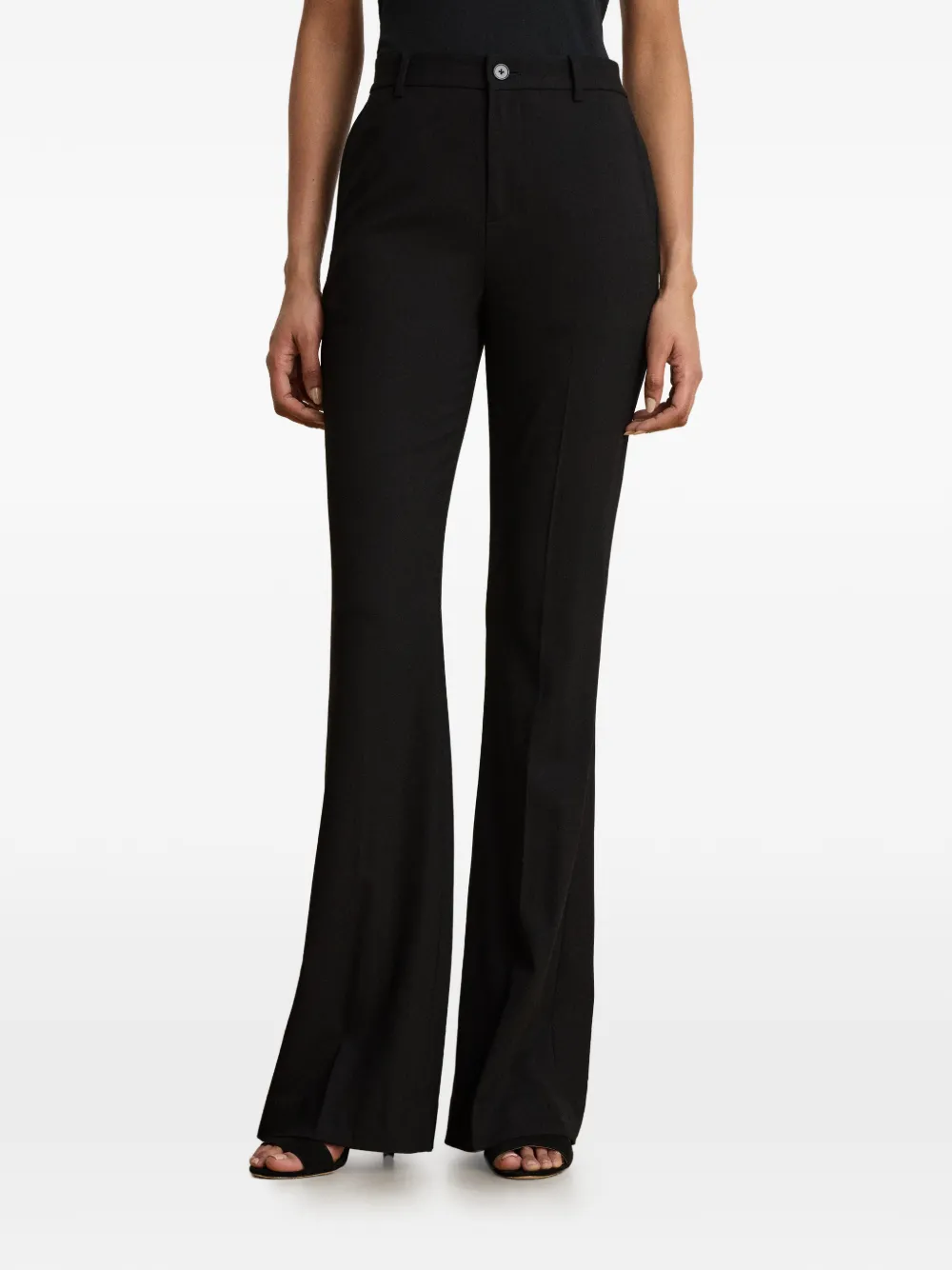 Lauren Ralph Lauren Stretch-crêpe straight broek Zwart