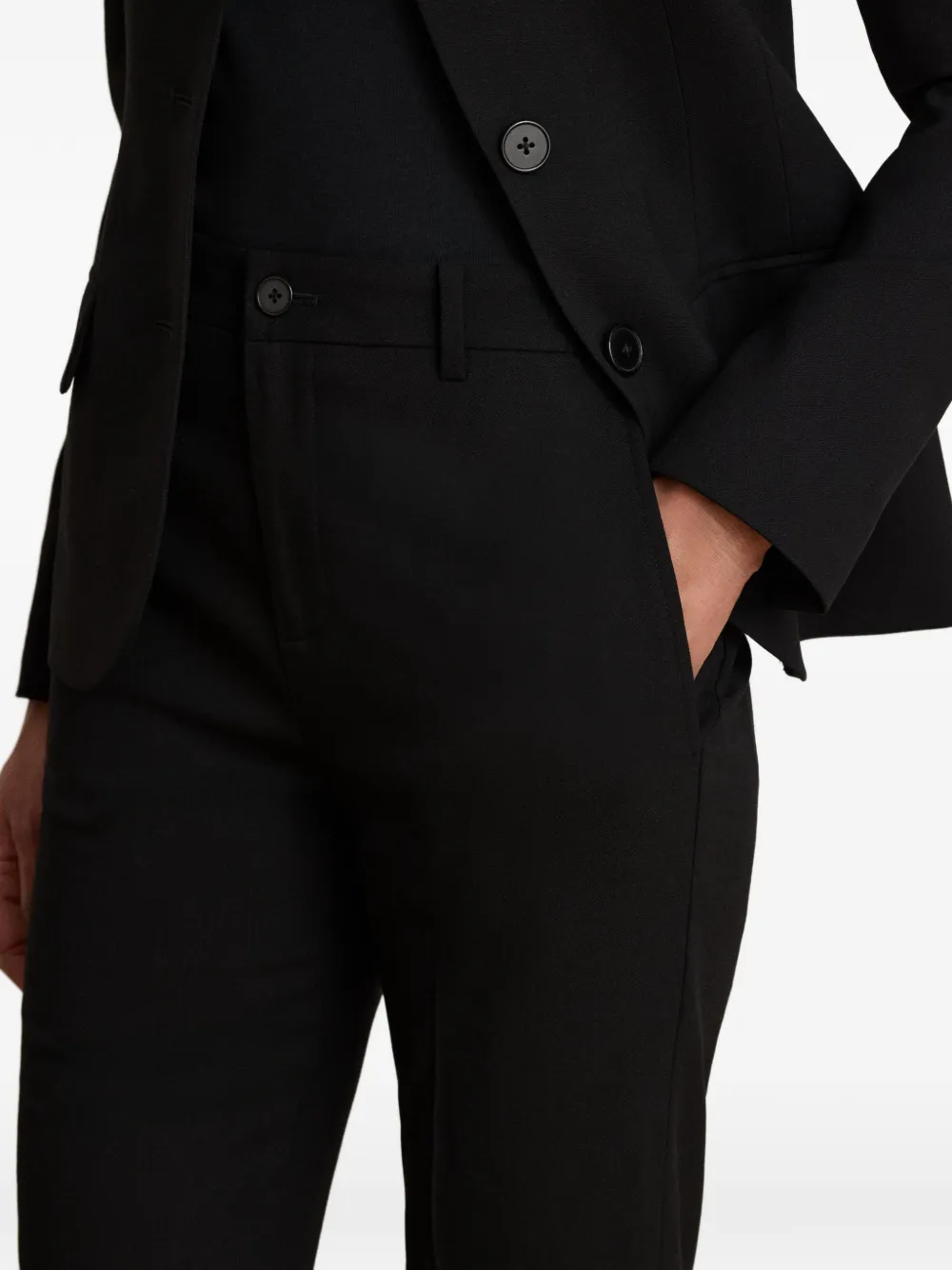 Lauren Ralph Lauren Stretch-crêpe straight broek Zwart