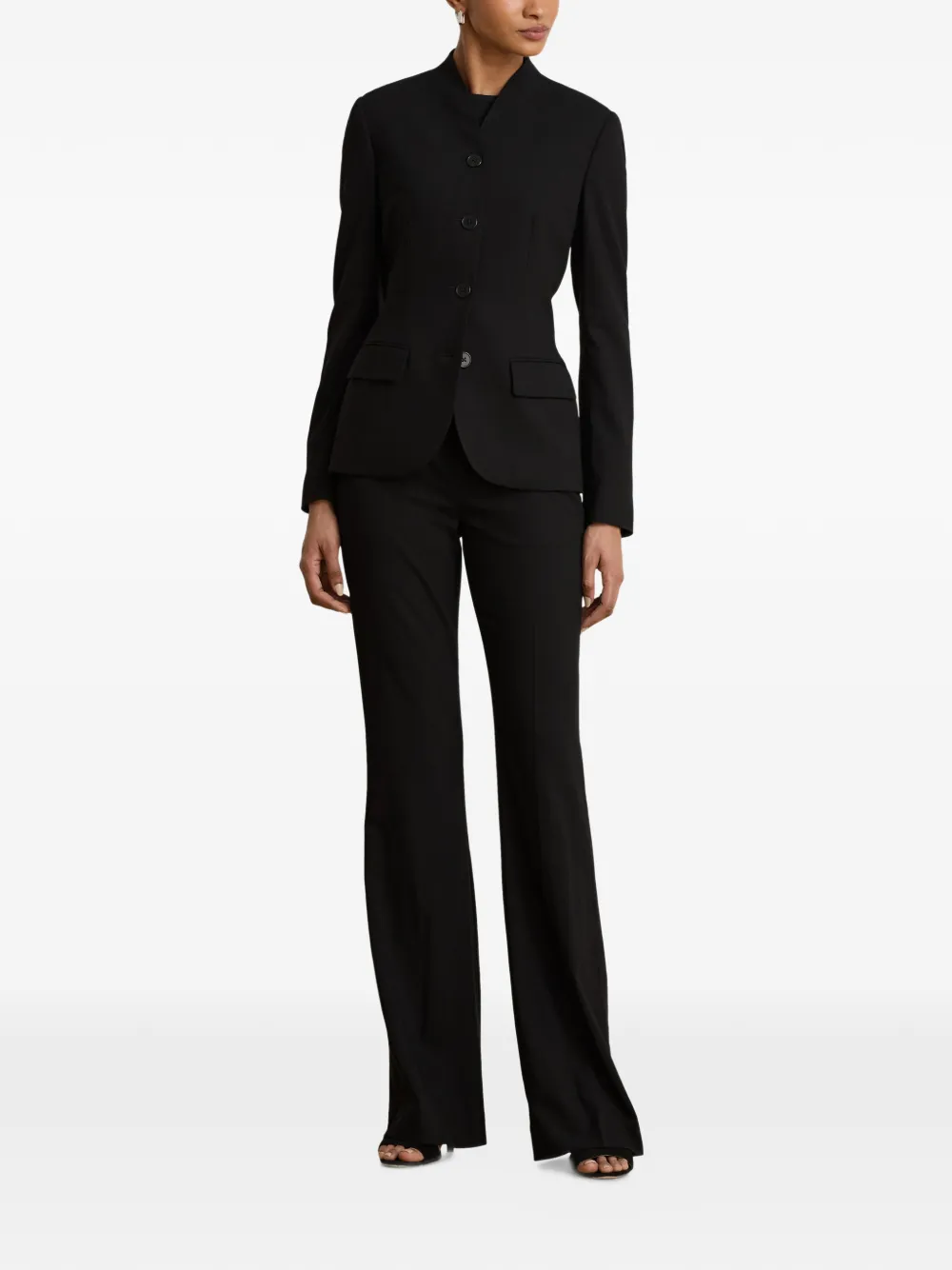 Lauren Ralph Lauren Stretch-crêpe straight broek Zwart