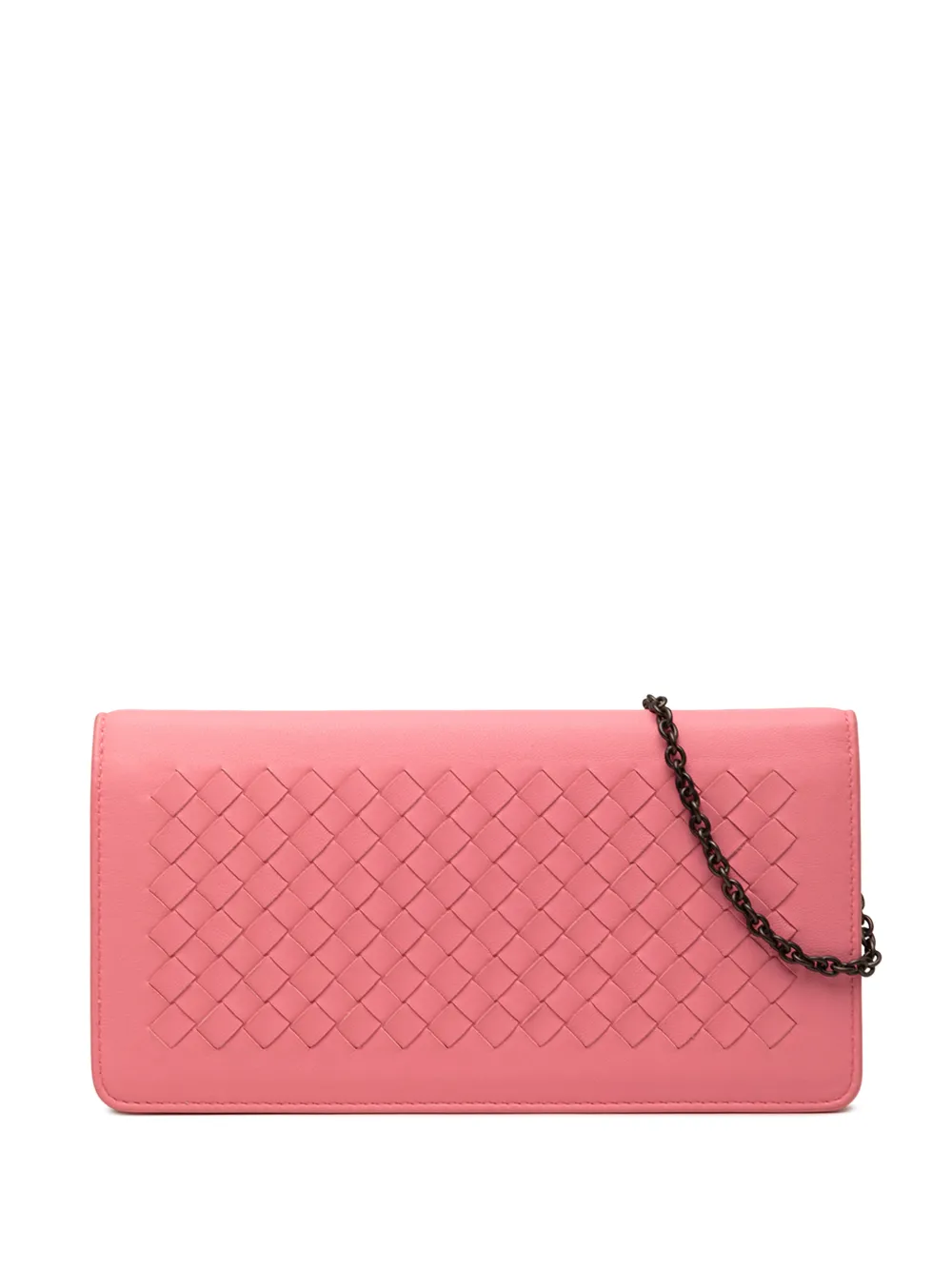 Bottega Veneta Pre-Owned 2012-2026 Nappa Intrecciato Continental Wallet on Chain crossbody bag - Rosa