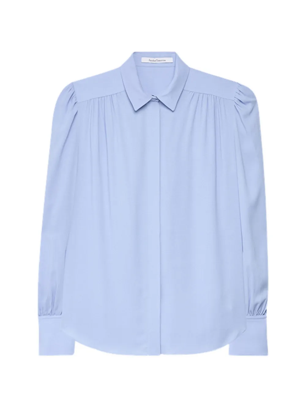 Another Tomorrow gathered blouse - Blue
