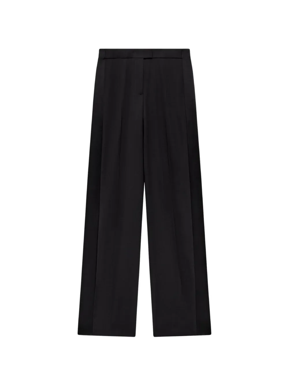 Another Tomorrow satin-stripe tuxedo trousers - Nero