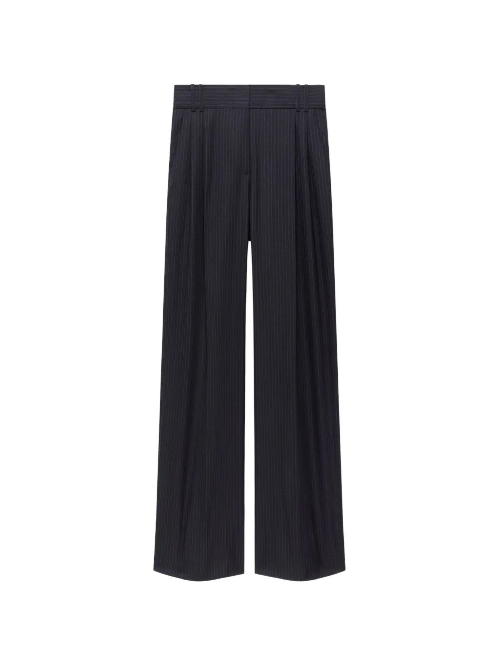 Another Tomorrow pinstripe pleated trousers - Blu
