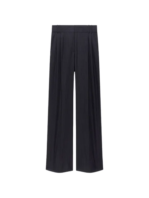 Another Tomorrow pinstripe pleated trousers
