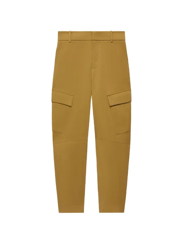 Another Tomorrow Curved Cargo Pants in Brown