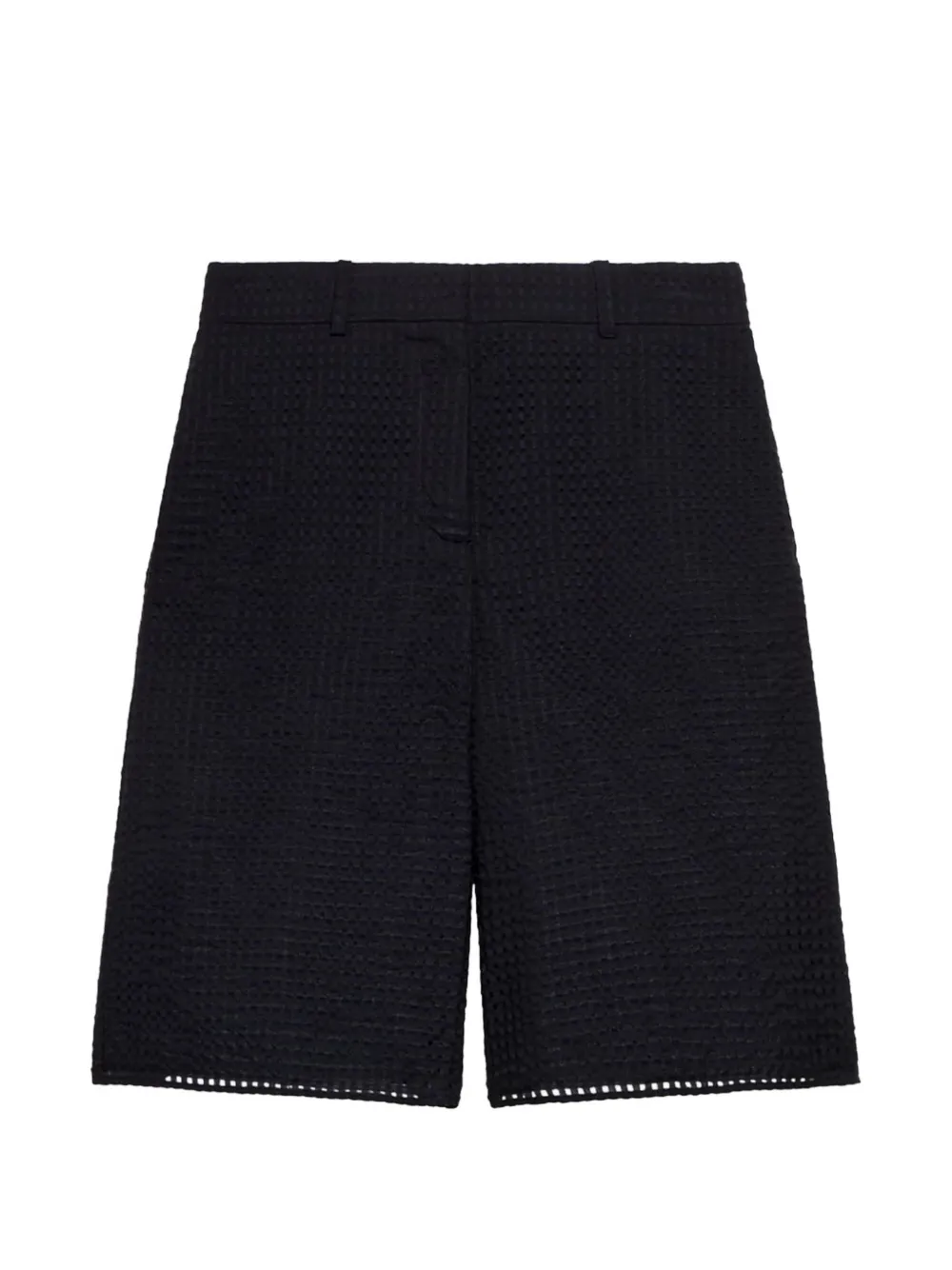 Another Tomorrow gingham Bermuda shorts - Nero
