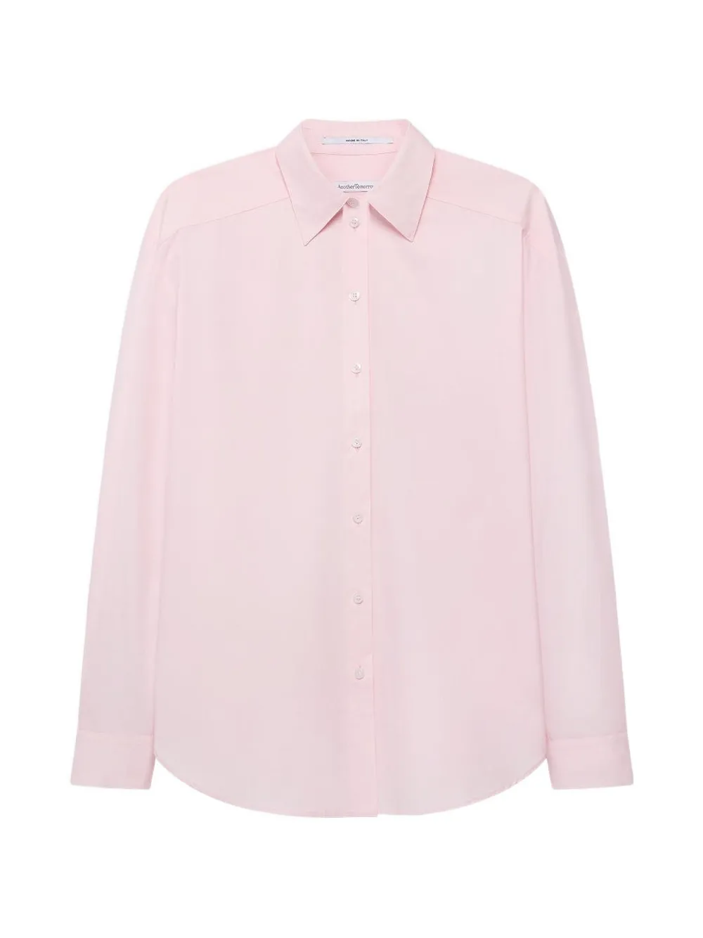 Another Tomorrow Pleat-back Shirt In Pink