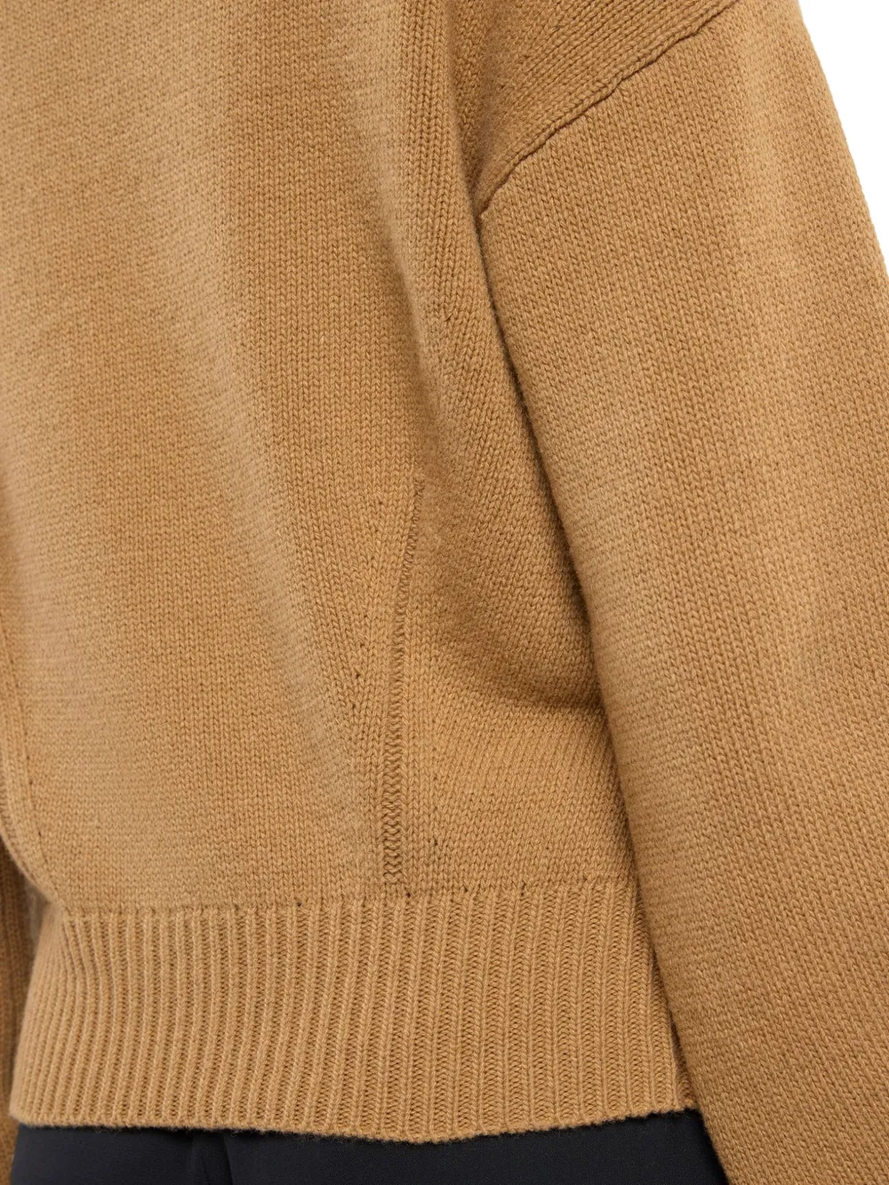 Another Tomorrow Darted Cashmere Sweater in Neutrals, view 5