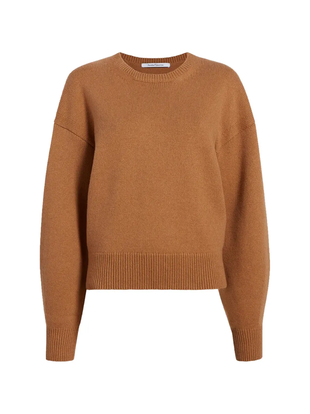 Another Tomorrow Darted Cashmere Sweater In Brown