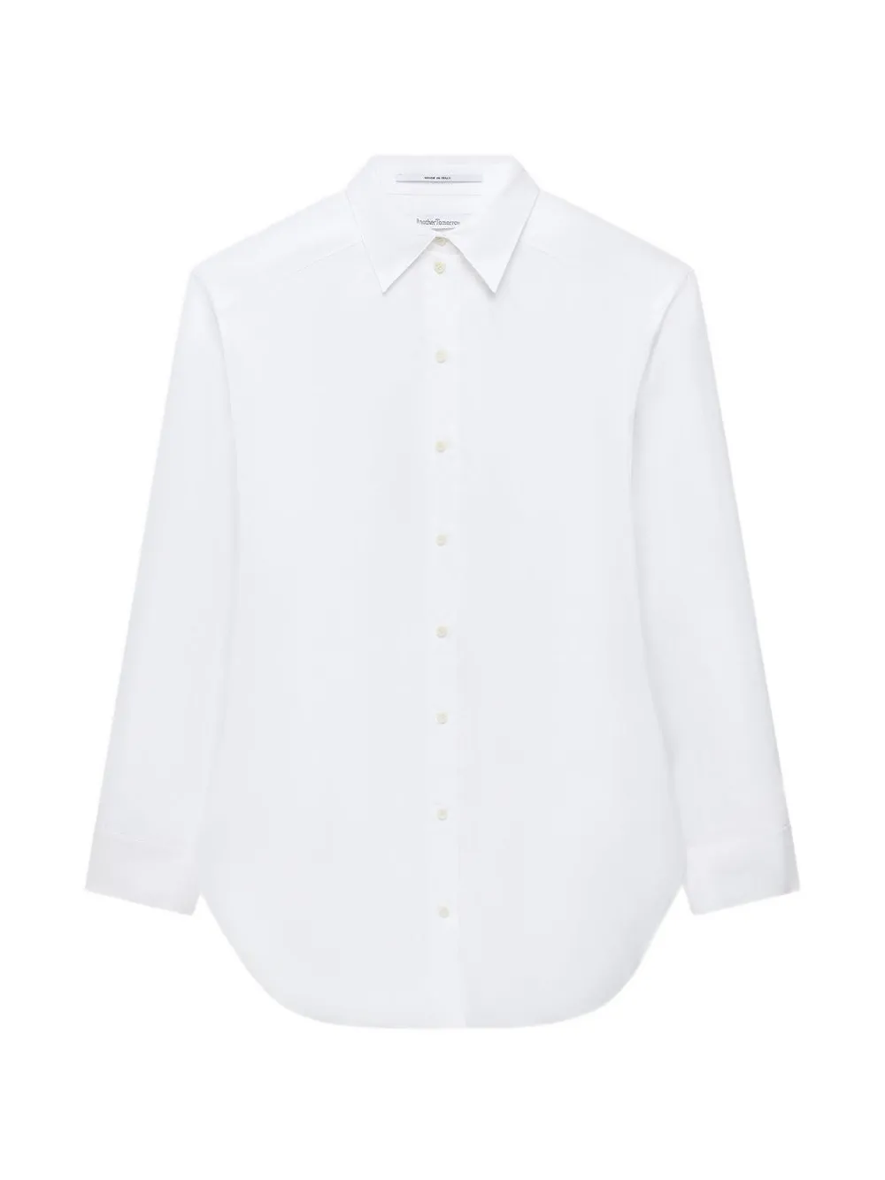 Another Tomorrow pleat-back poplin shirt - Weiß