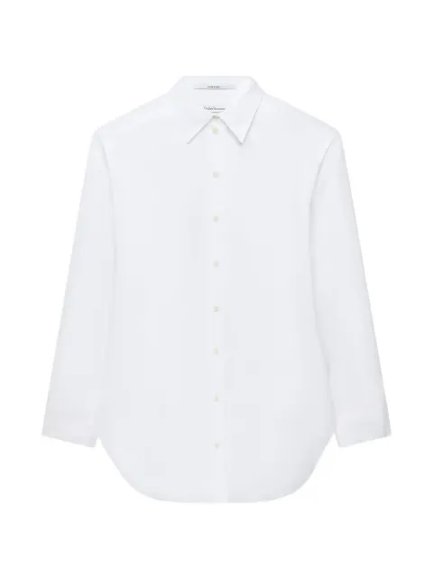 Another Tomorrow pleat-back poplin shirt
