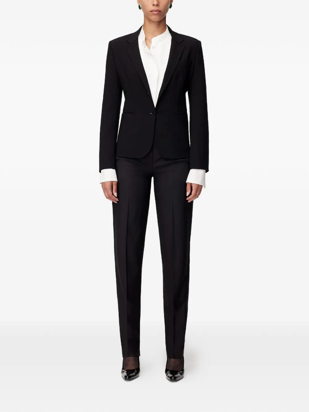  Another Tomorrow Blazer Corto Doppio - Negro 