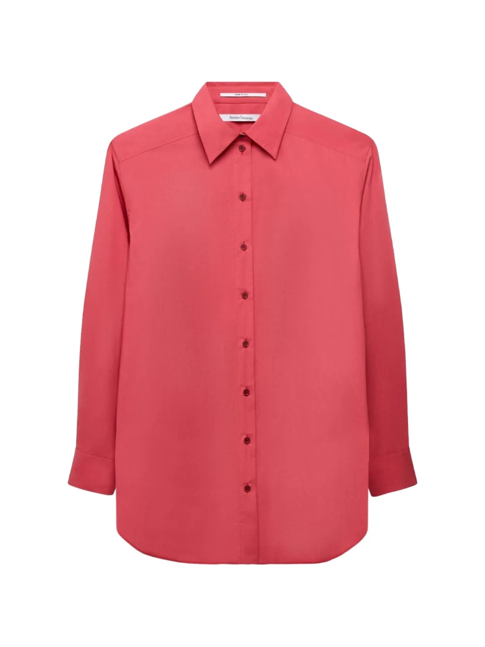 Another Tomorrow pleat-back poplin shirt - Red