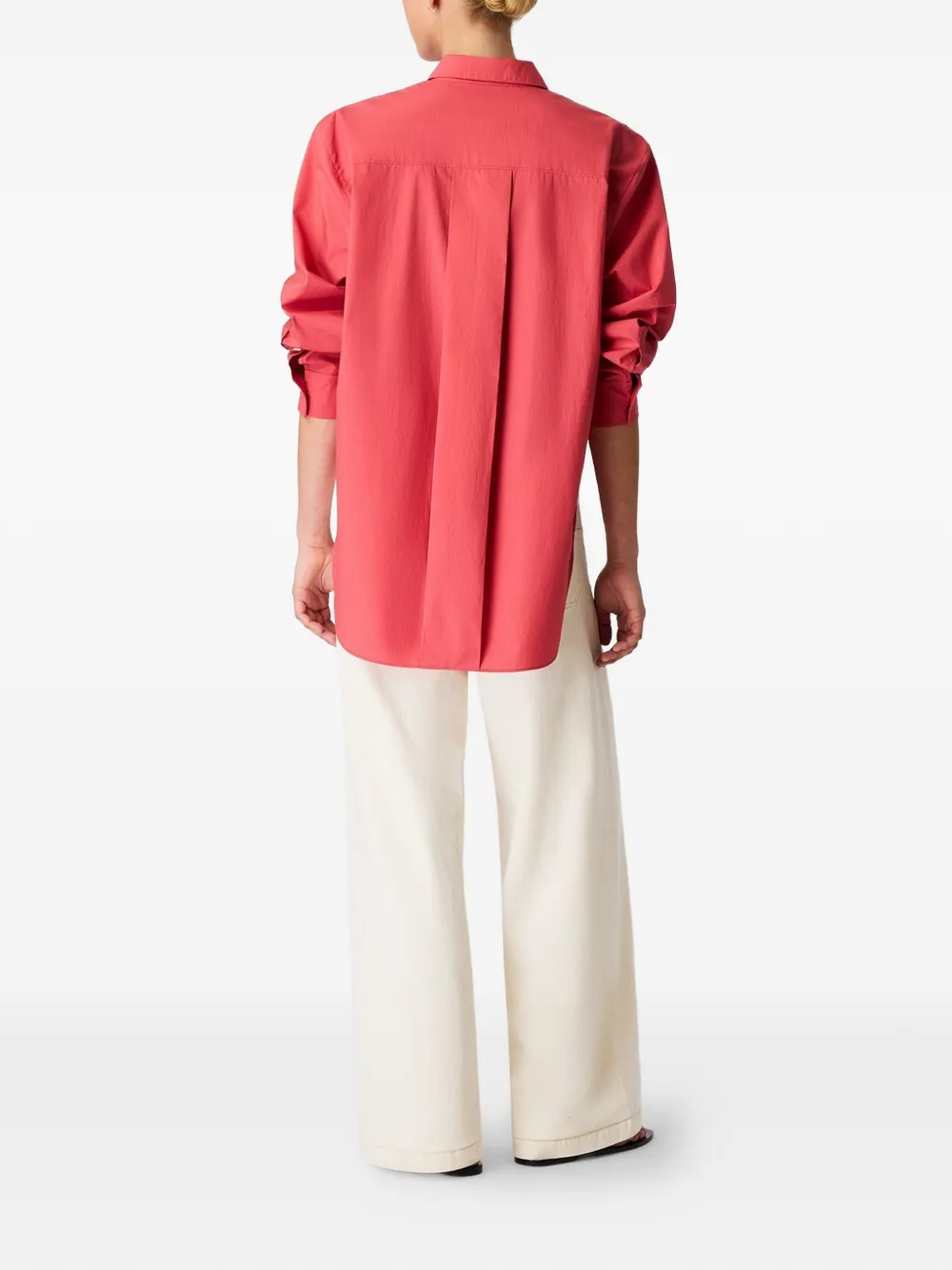 Another Tomorrow Blouse met geplooide rug Rood