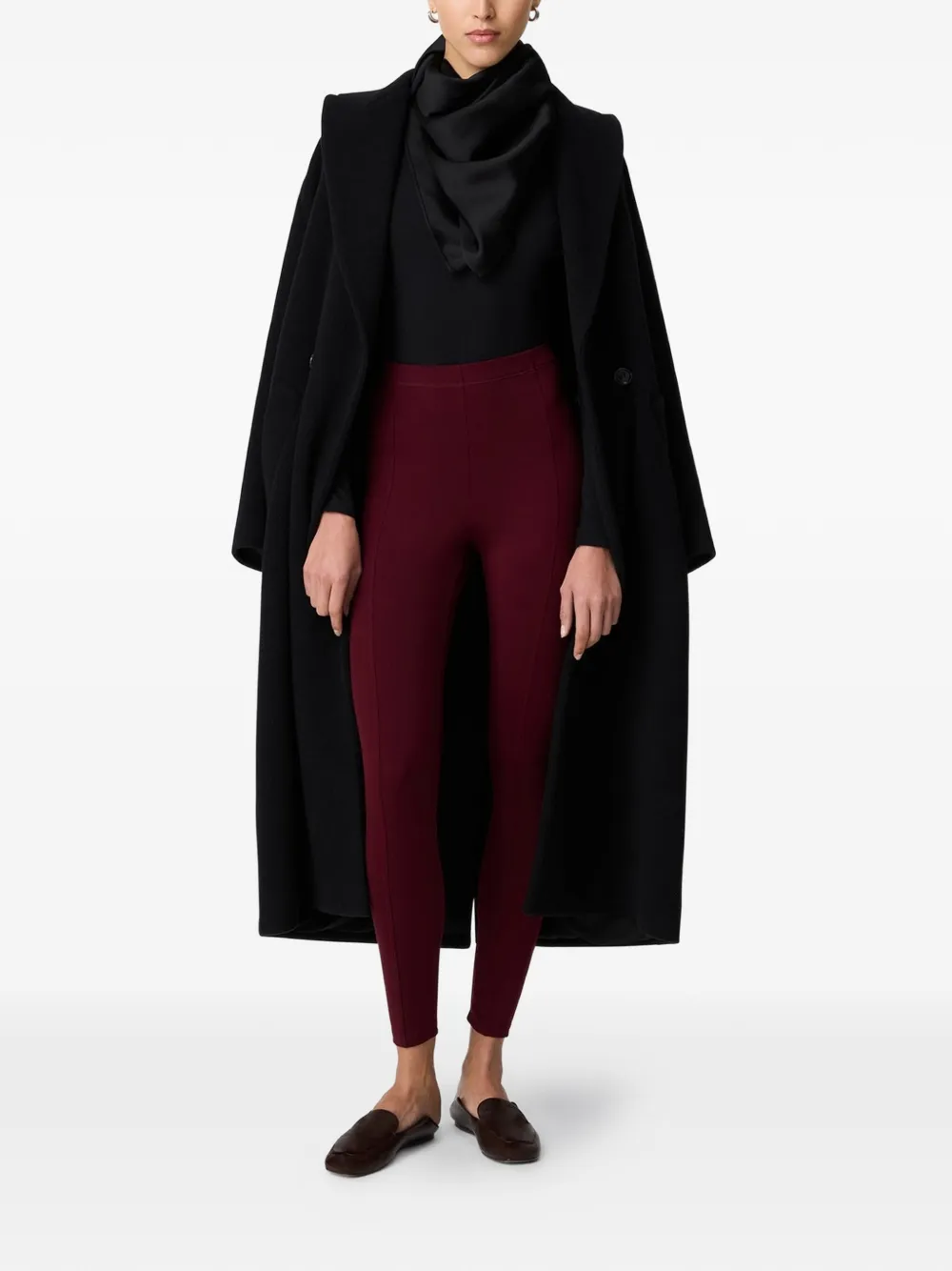 Another Tomorrow Legging met afwerking Rood