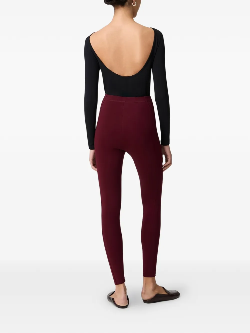 Another Tomorrow Legging met afwerking Rood