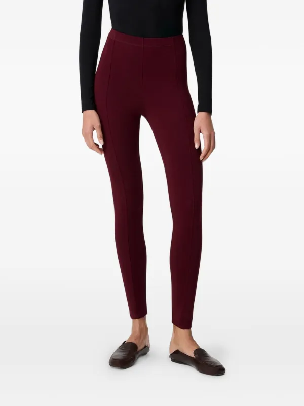 Another Tomorrow Seamed Leggings in Red