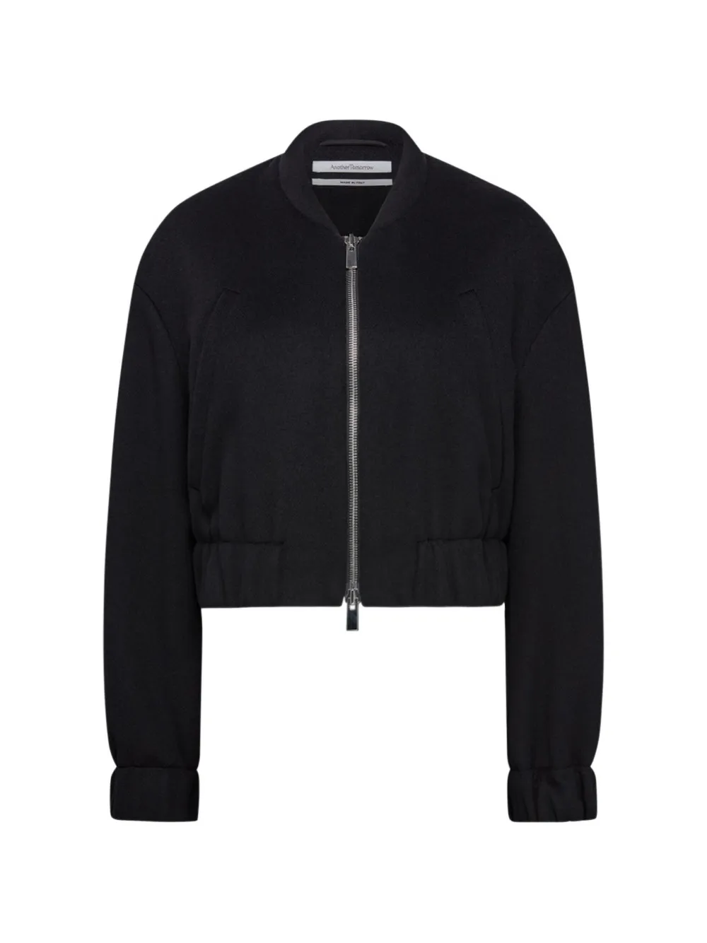 Another Tomorrow cropped wool bomber jacket - Nero