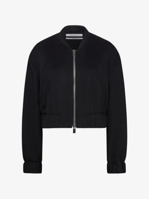 Another Tomorrow cropped wool bomber jacket