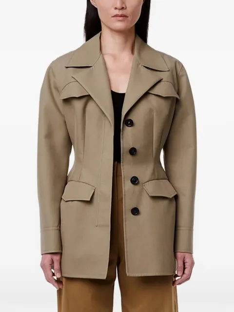 Another Tomorrow button-front jacket
